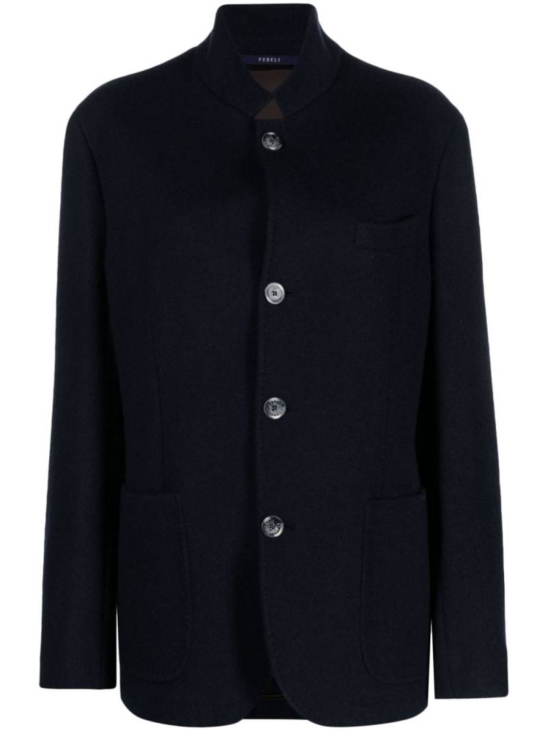 Fedeli single-breasted cashmere blazer - Blue von Fedeli