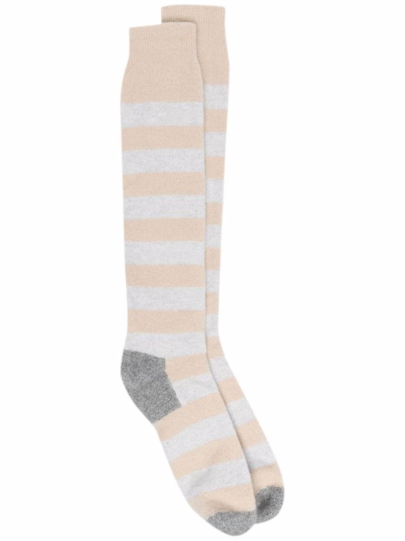 Fedeli stripe-pattern socks - Neutrals von Fedeli