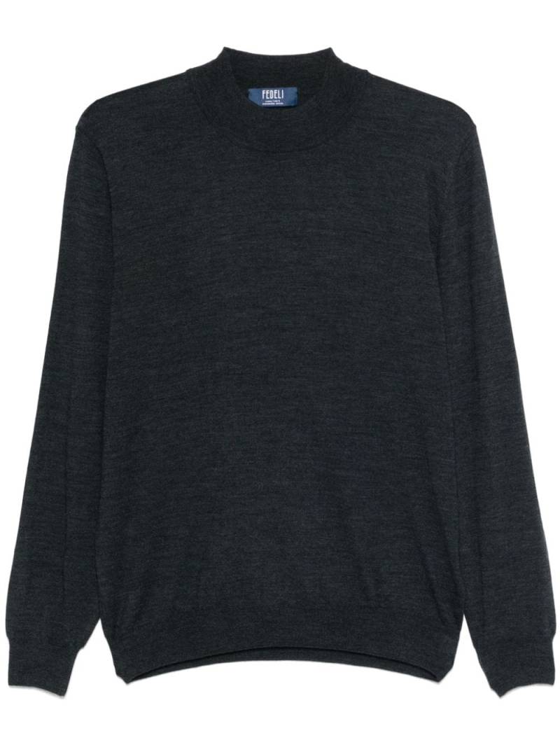 Fedeli virgin wool cashmere - Blue von Fedeli