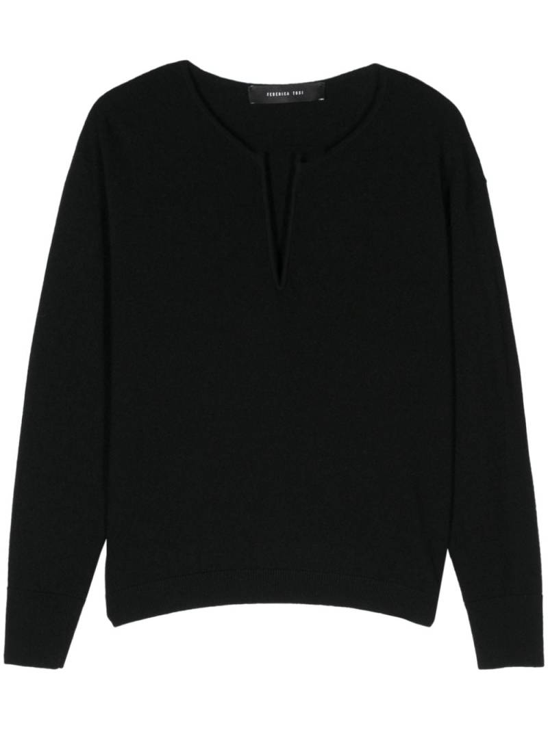 Federica Tosi V-neck sweater - Black von Federica Tosi