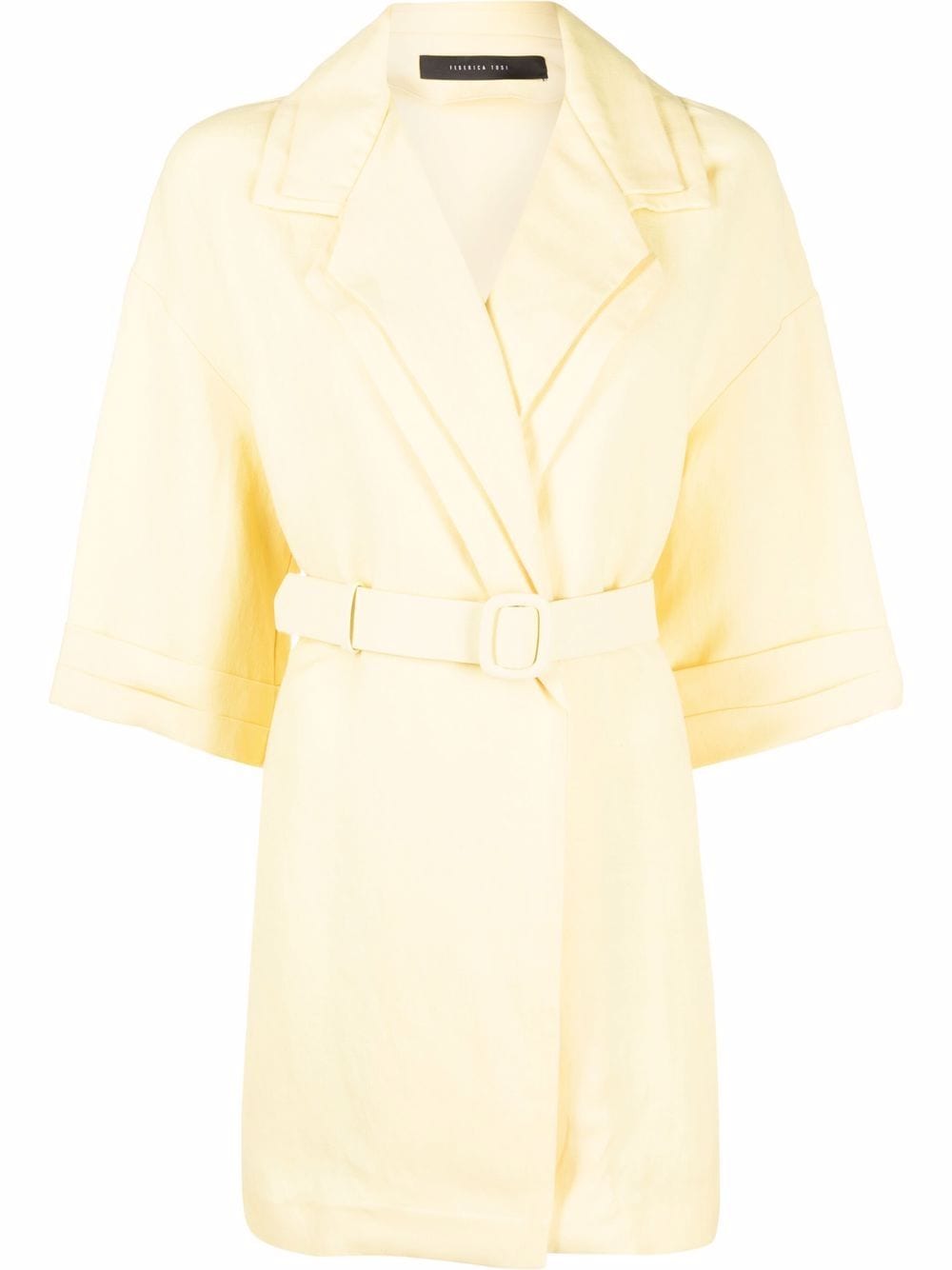 Federica Tosi belted linen-blend jacket - Yellow von Federica Tosi