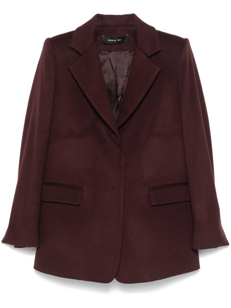 Federica Tosi brushed coat - Red von Federica Tosi