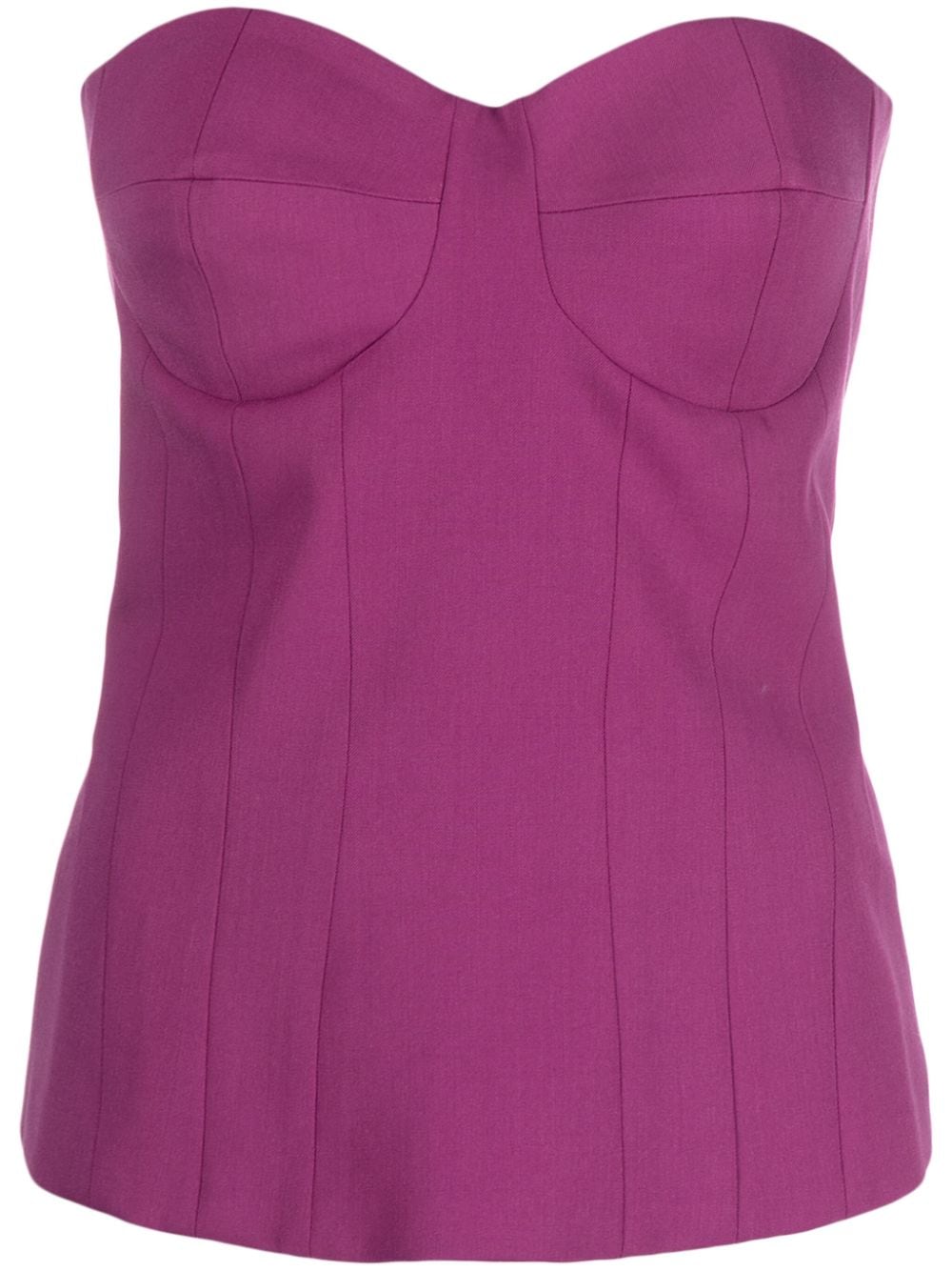 Federica Tosi bustier-neckline strapless top - Purple von Federica Tosi