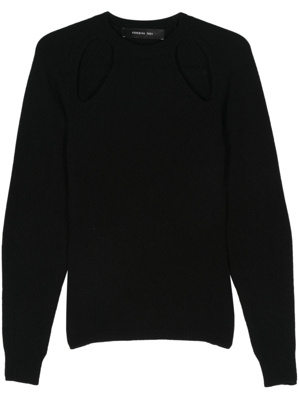 Federica Tosi cut-out detail sweater - Black von Federica Tosi