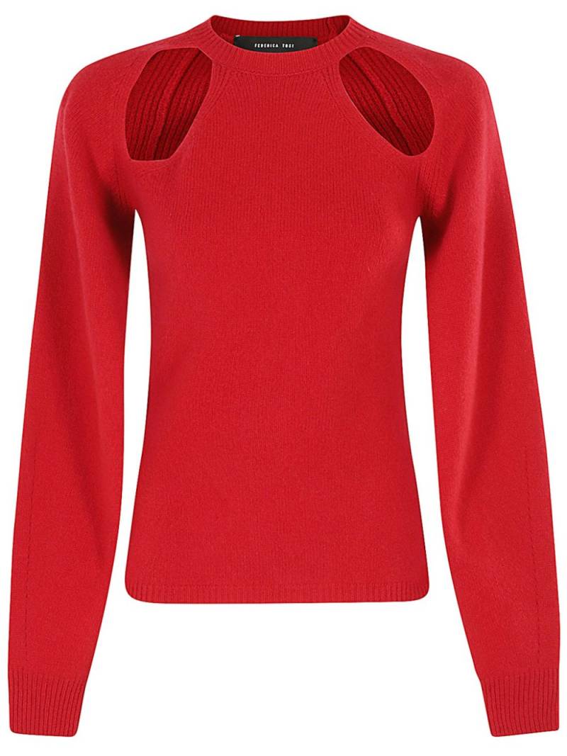 Federica Tosi cut-out detailing top - Red von Federica Tosi