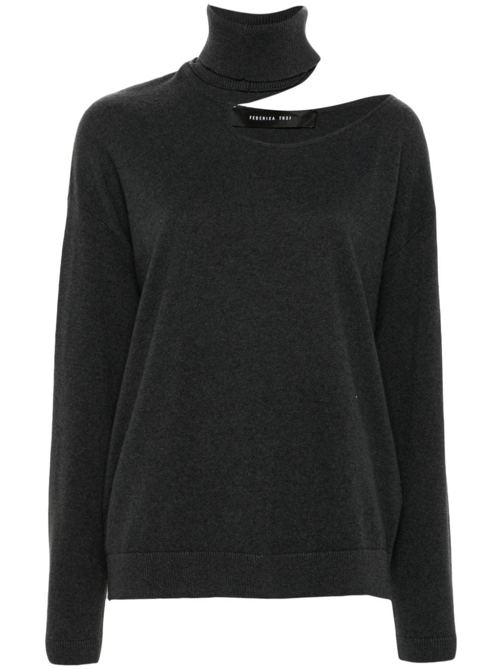 Federica Tosi detachable-turtleneck sweater - Grey von Federica Tosi