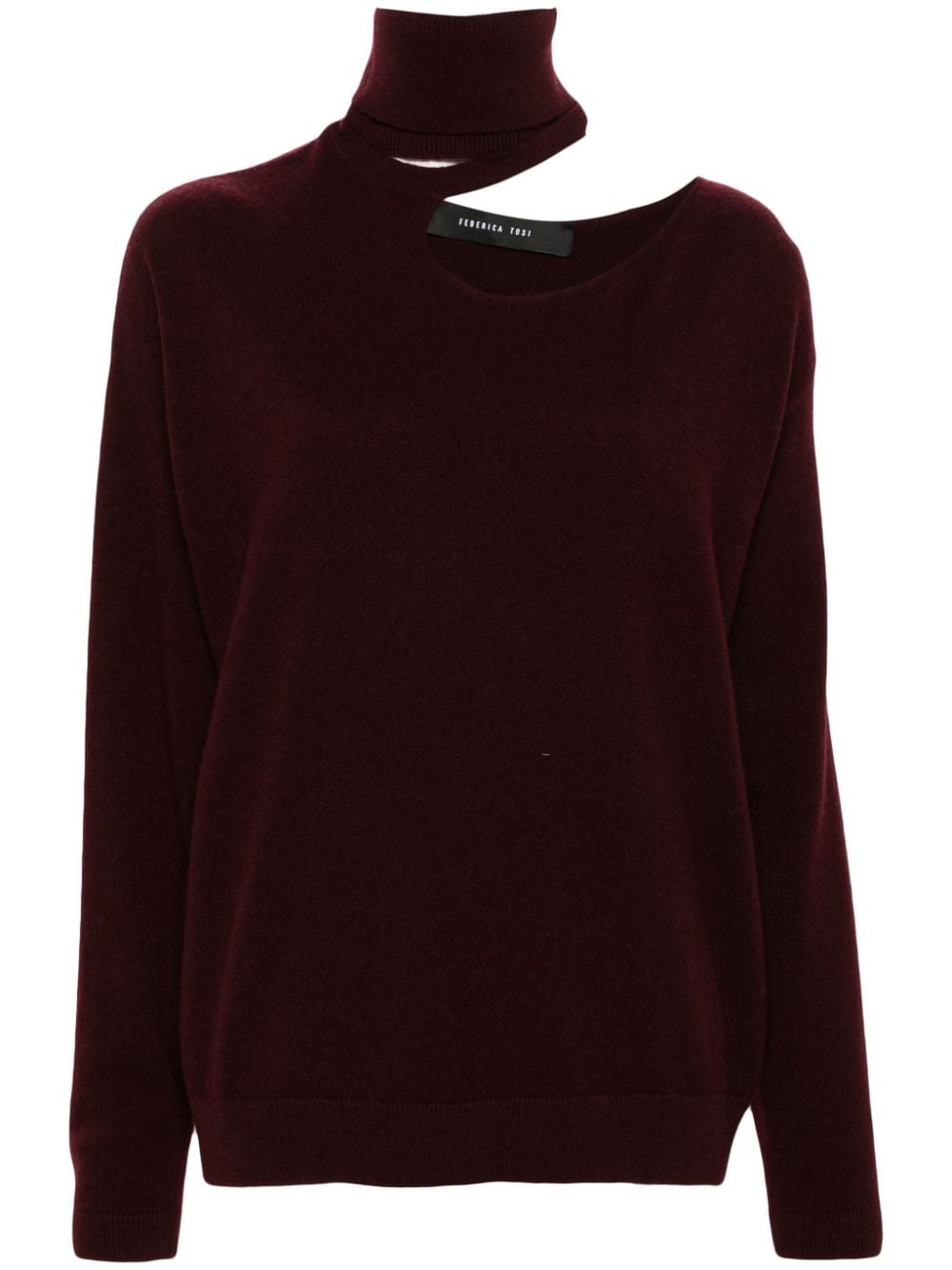 Federica Tosi detachable-turtleneck sweater - Red von Federica Tosi