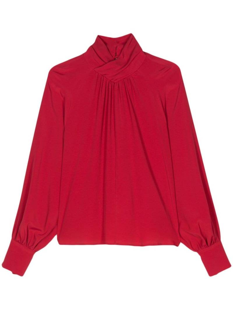 Federica Tosi draped high neck blouse - Red von Federica Tosi