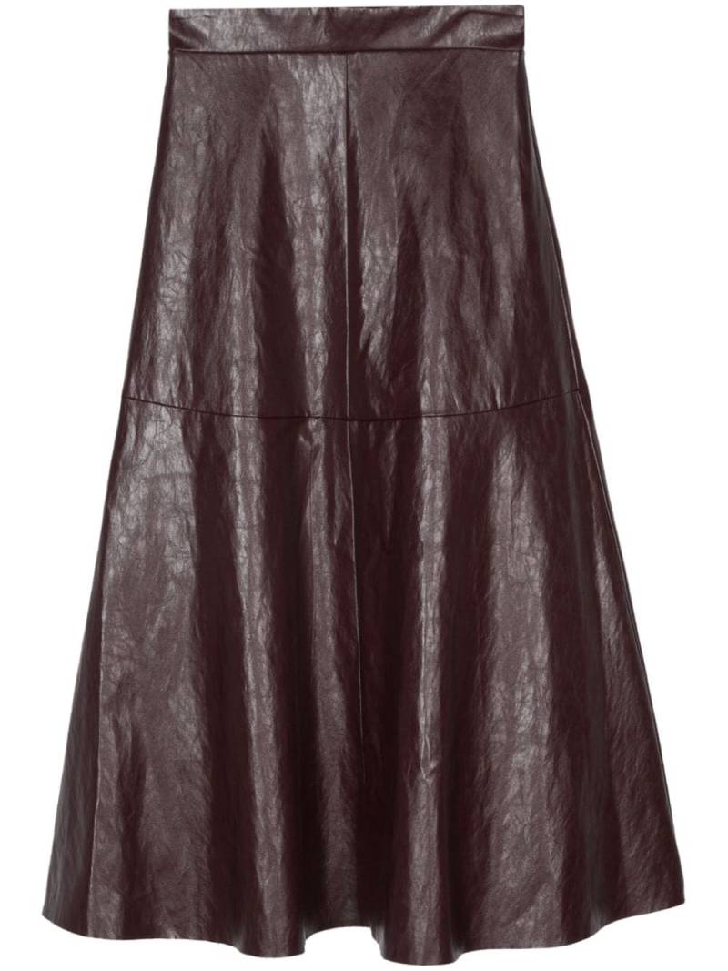 Federica Tosi faux-leather maxi skirt - Purple von Federica Tosi