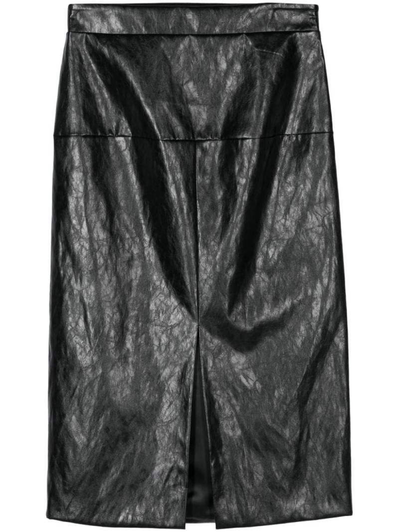 Federica Tosi faux-leather midi skirt - Black von Federica Tosi