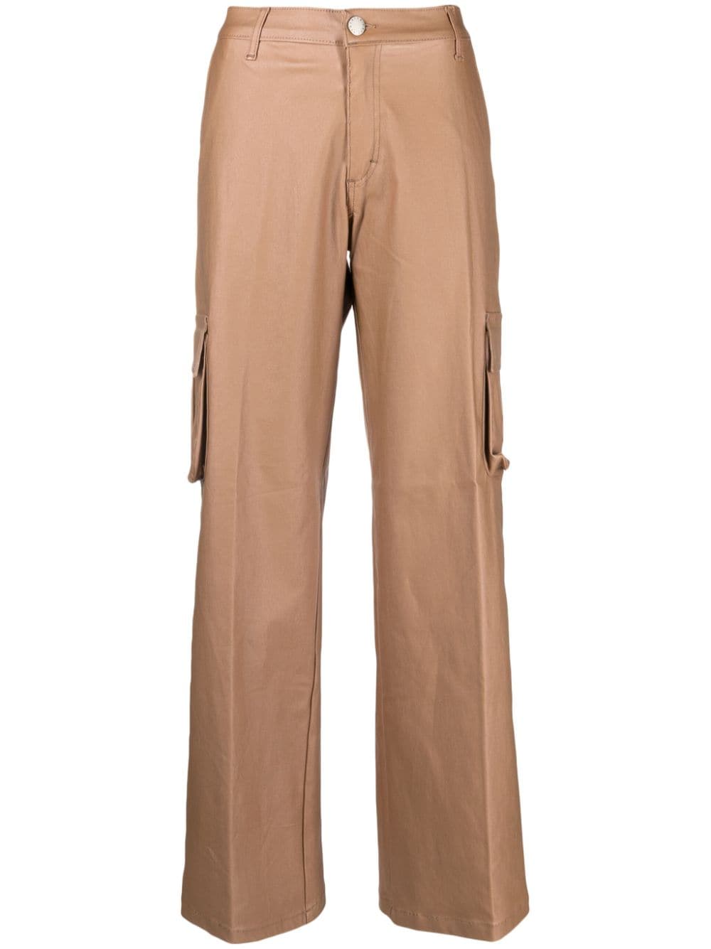 Federica Tosi faux-leather straight-leg trousers - Brown von Federica Tosi