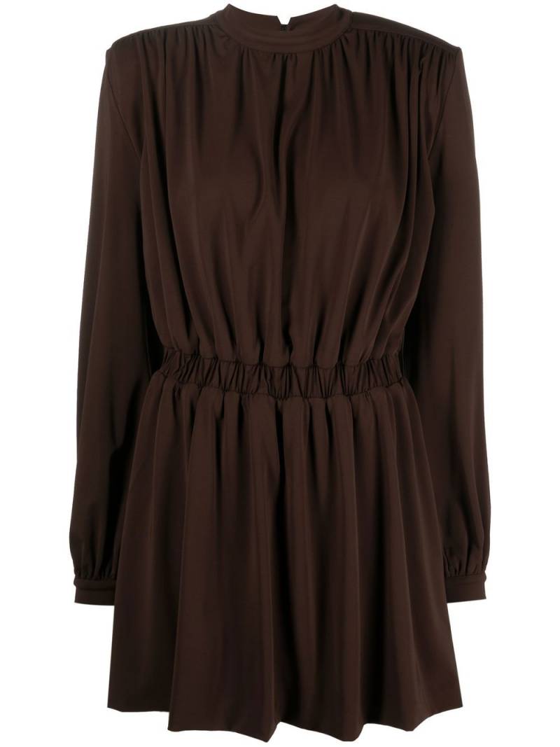 Federica Tosi gathered-detail mini dress - Brown von Federica Tosi