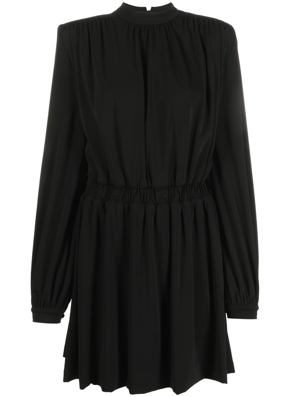 Federica Tosi gathered mock-neck mini dress - Black von Federica Tosi