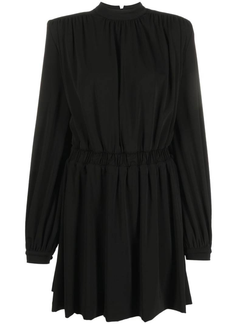 Federica Tosi gathered mock-neck mini dress - Black von Federica Tosi