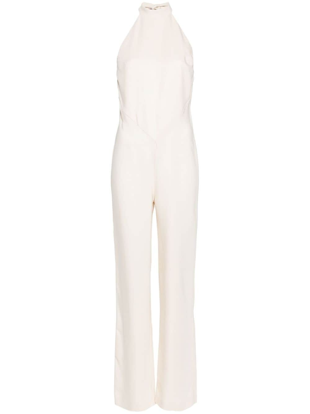 Federica Tosi halterneck open-back jumpsuit - Neutrals von Federica Tosi