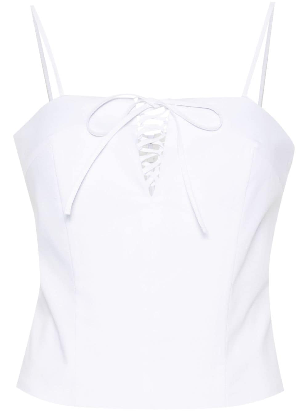 Federica Tosi lace-up corset top - White