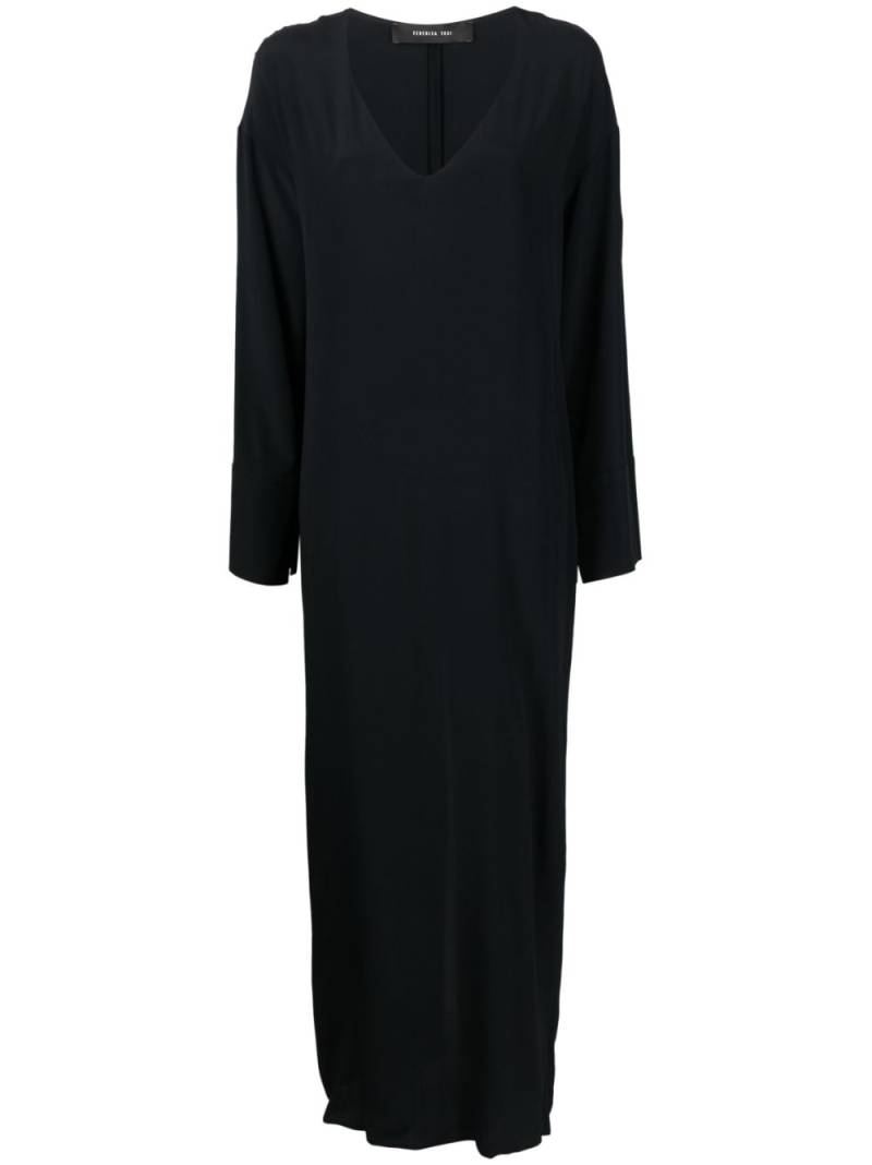 Federica Tosi long V-neck dress - Black von Federica Tosi