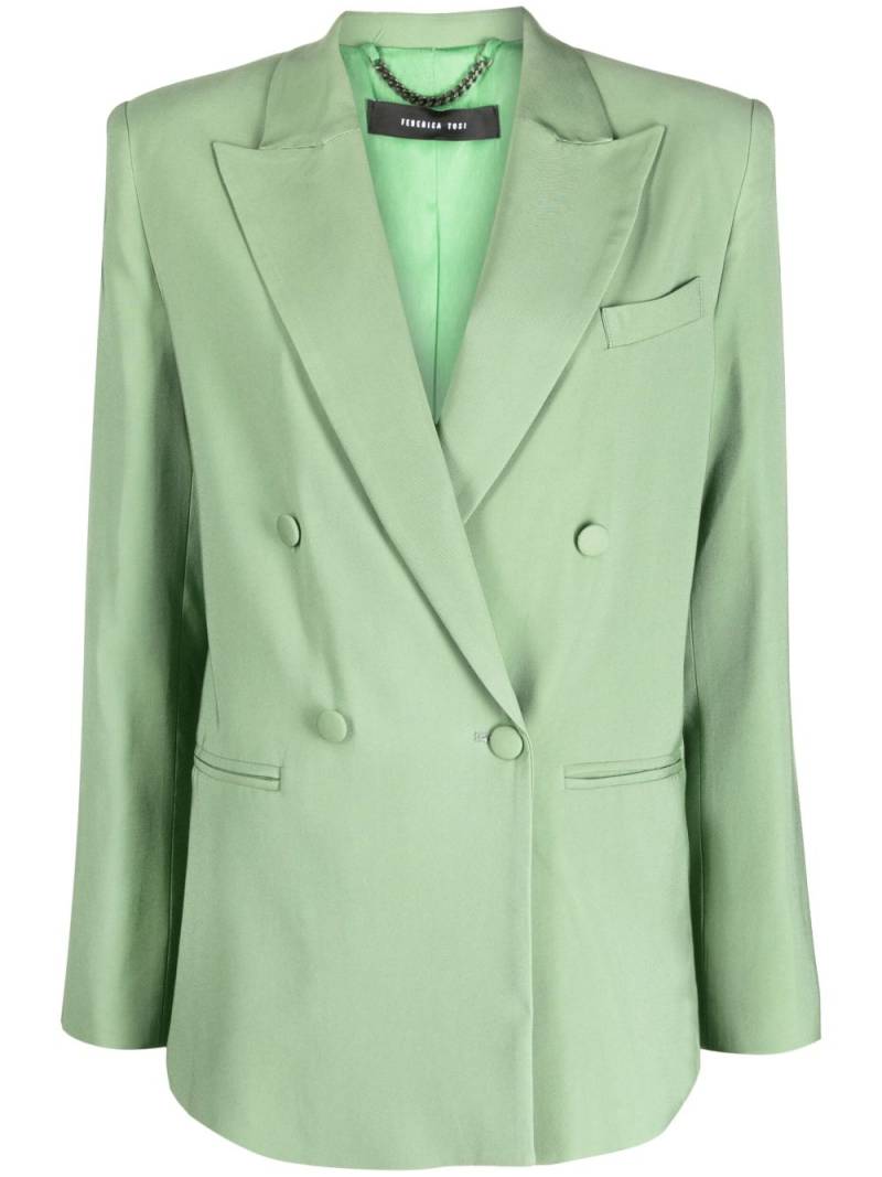 Federica Tosi peak-lapels double-breasted blazer - Green von Federica Tosi