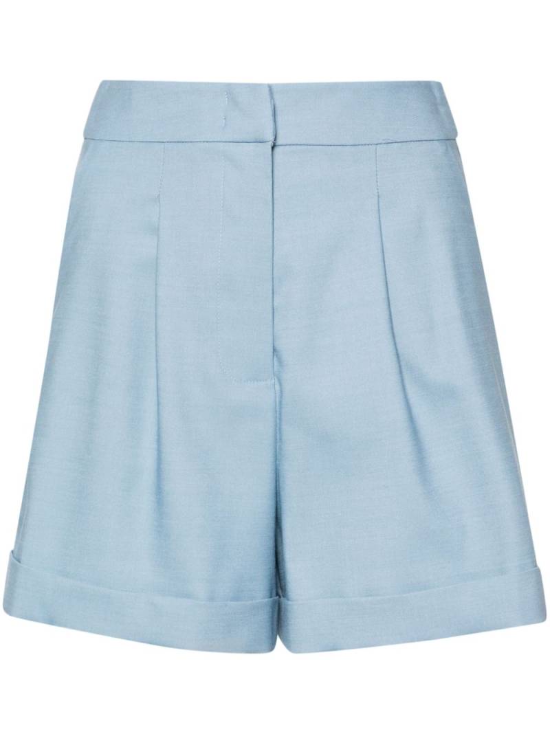 Federica Tosi pleated tailored shorts - Blue von Federica Tosi