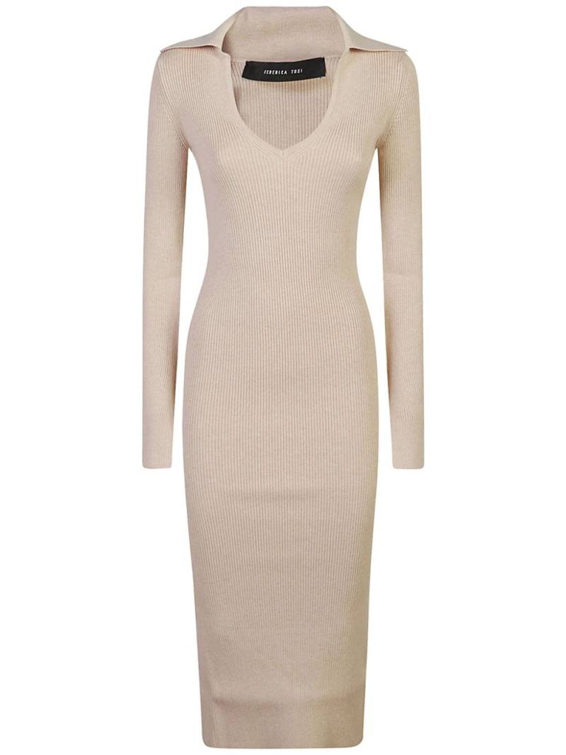 Federica Tosi ribbed-knit dress - Neutrals von Federica Tosi