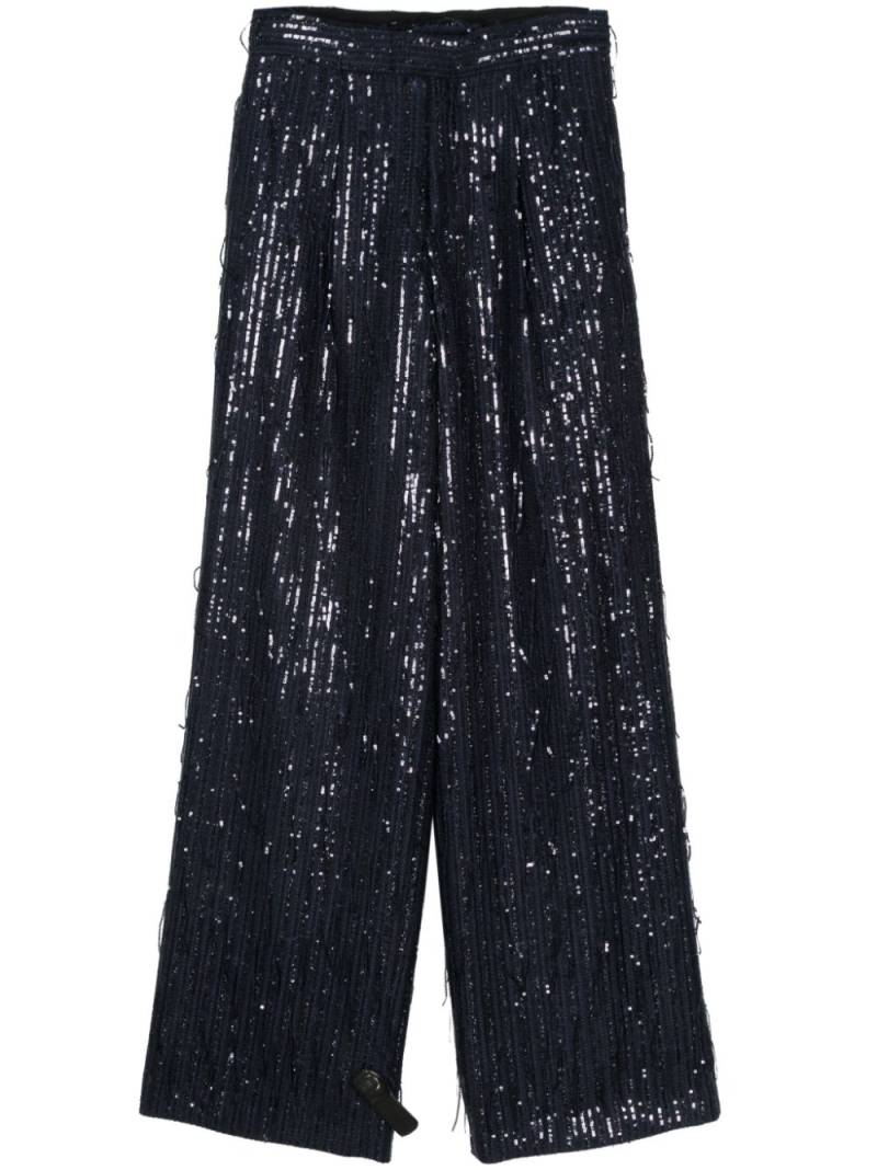 Federica Tosi sequinned trousers - Blue von Federica Tosi