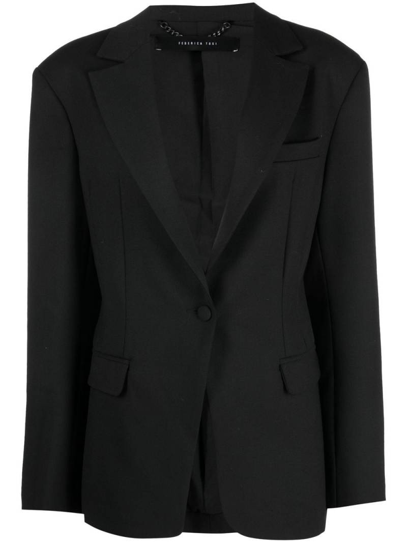 Federica Tosi single-breasted fitted blazer - Black von Federica Tosi