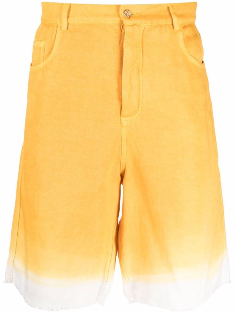 Federico Curradi tie-dye denim shorts - Yellow von Federico Curradi