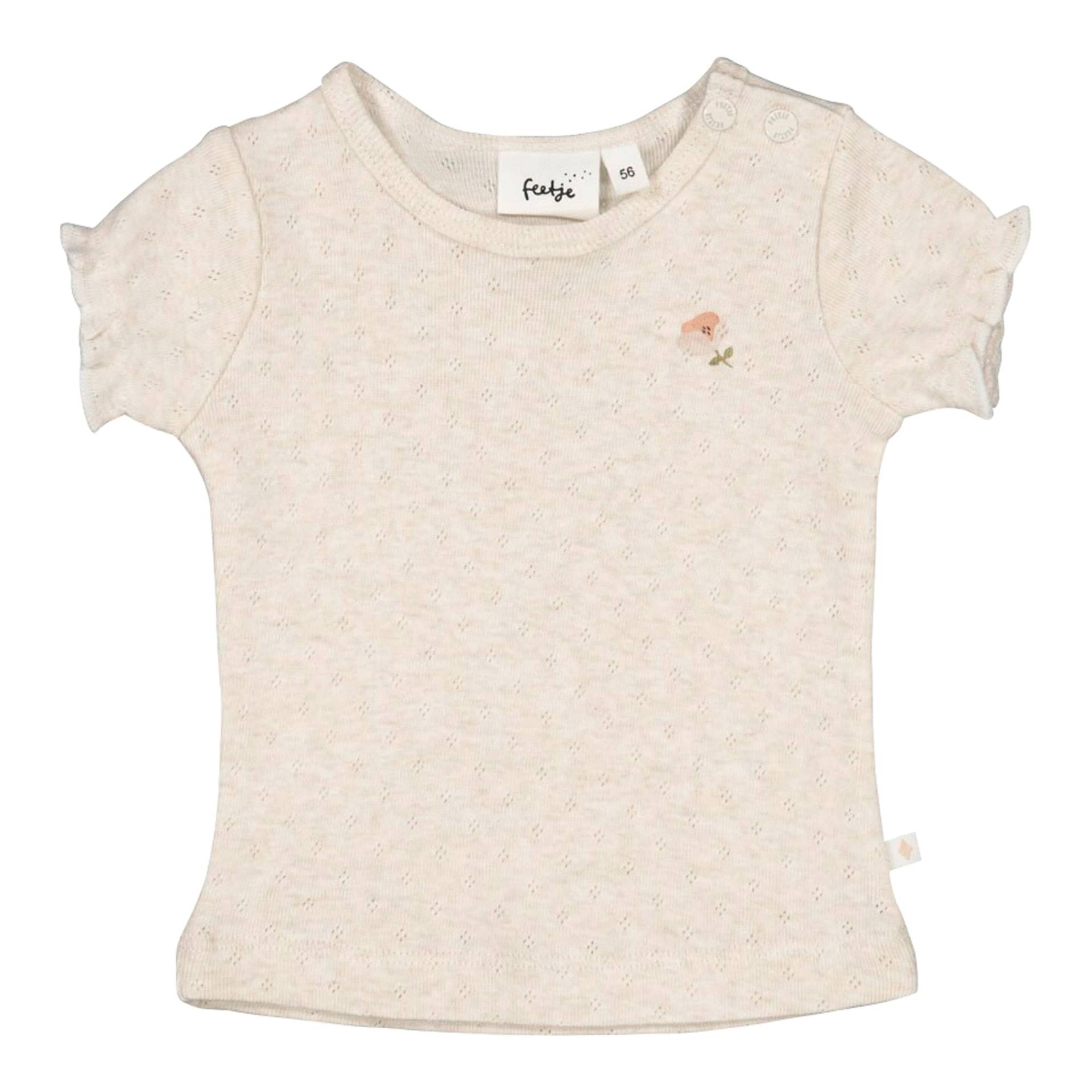 Ajour-T-Shirt Blume von Feetje