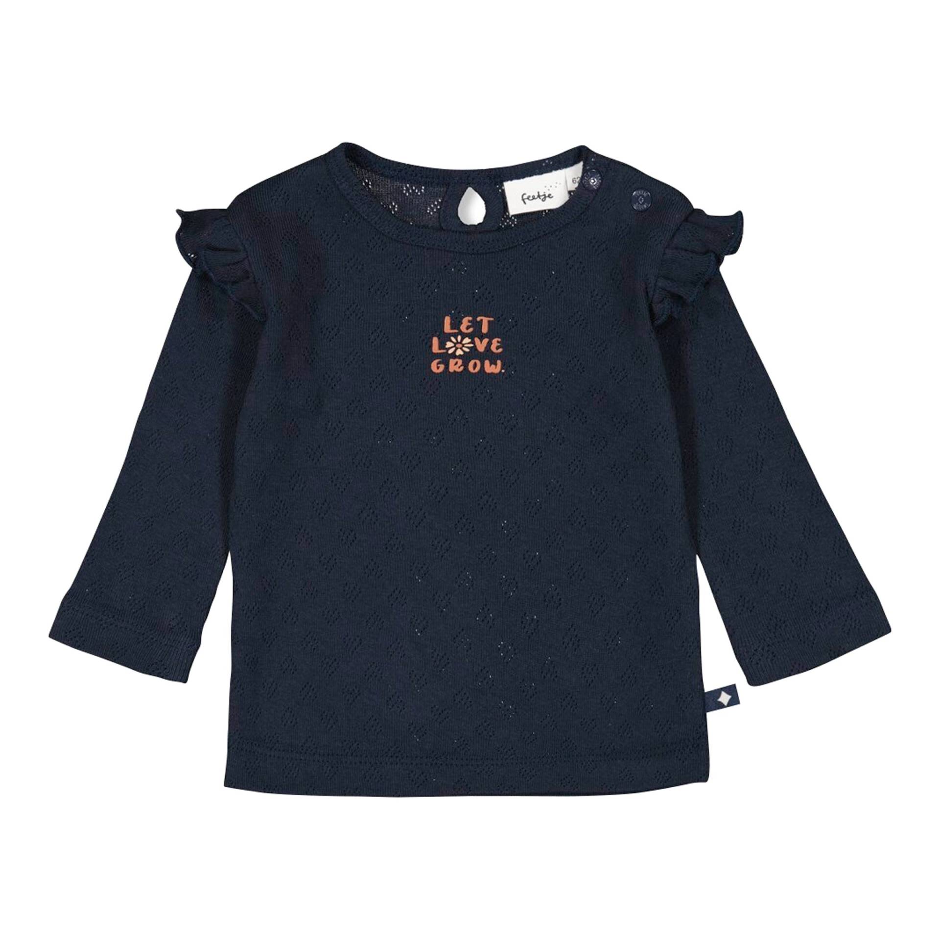 Shirt langarm Rüschen Let love grow von Feetje