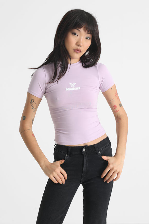 Felicious Crop T-Shirt | Lavender | Damen  | L von Felicious