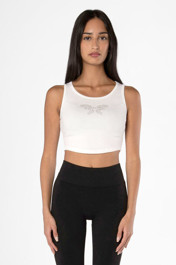 Felicious Geripptes Crop Tanktop | Offwhite | Damen  | L von Felicious