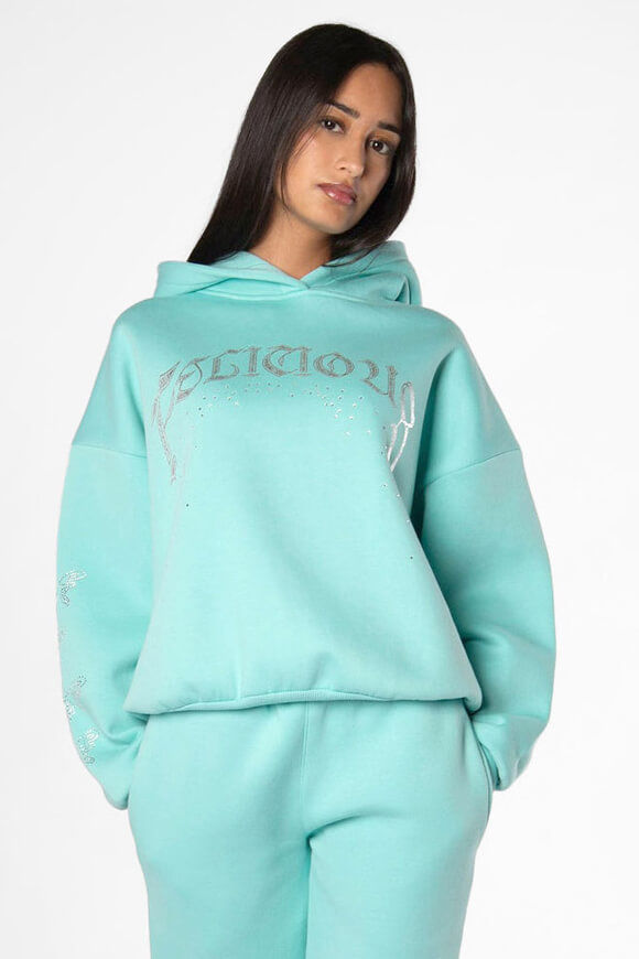 Felicious Kapuzensweatshirt | Türkis | Damen  | L von Felicious