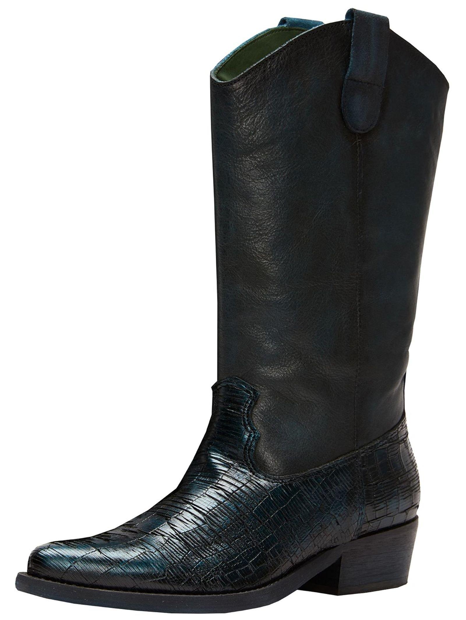 Stiefel West Damen Blau 37 von Felmini