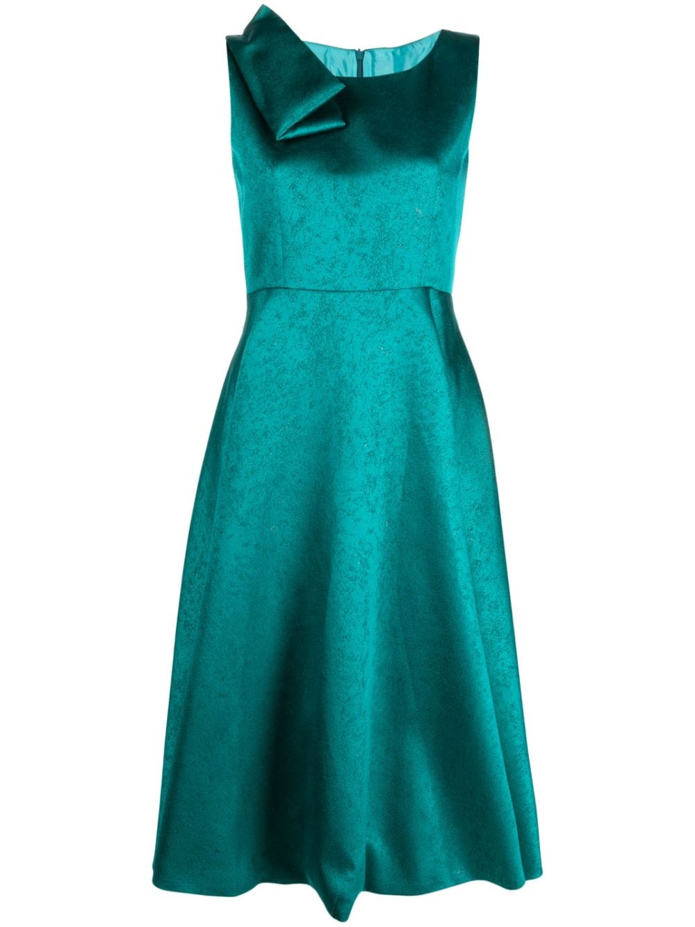 Fely Campo asymmetric draped-detail midi dress - Green von Fely Campo