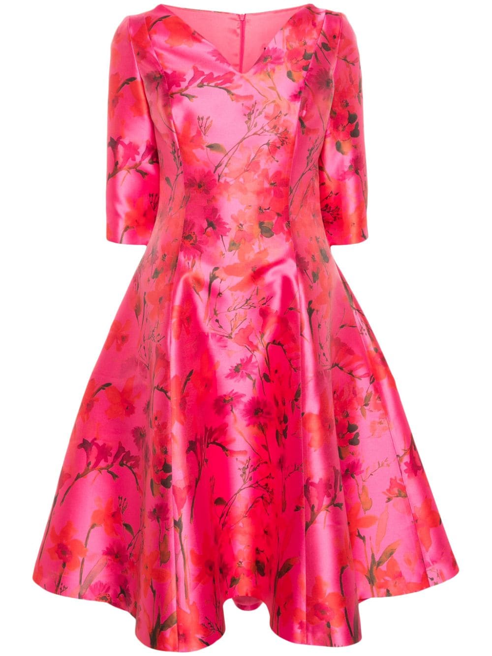 Fely Campo floral-print silk dress - Pink von Fely Campo