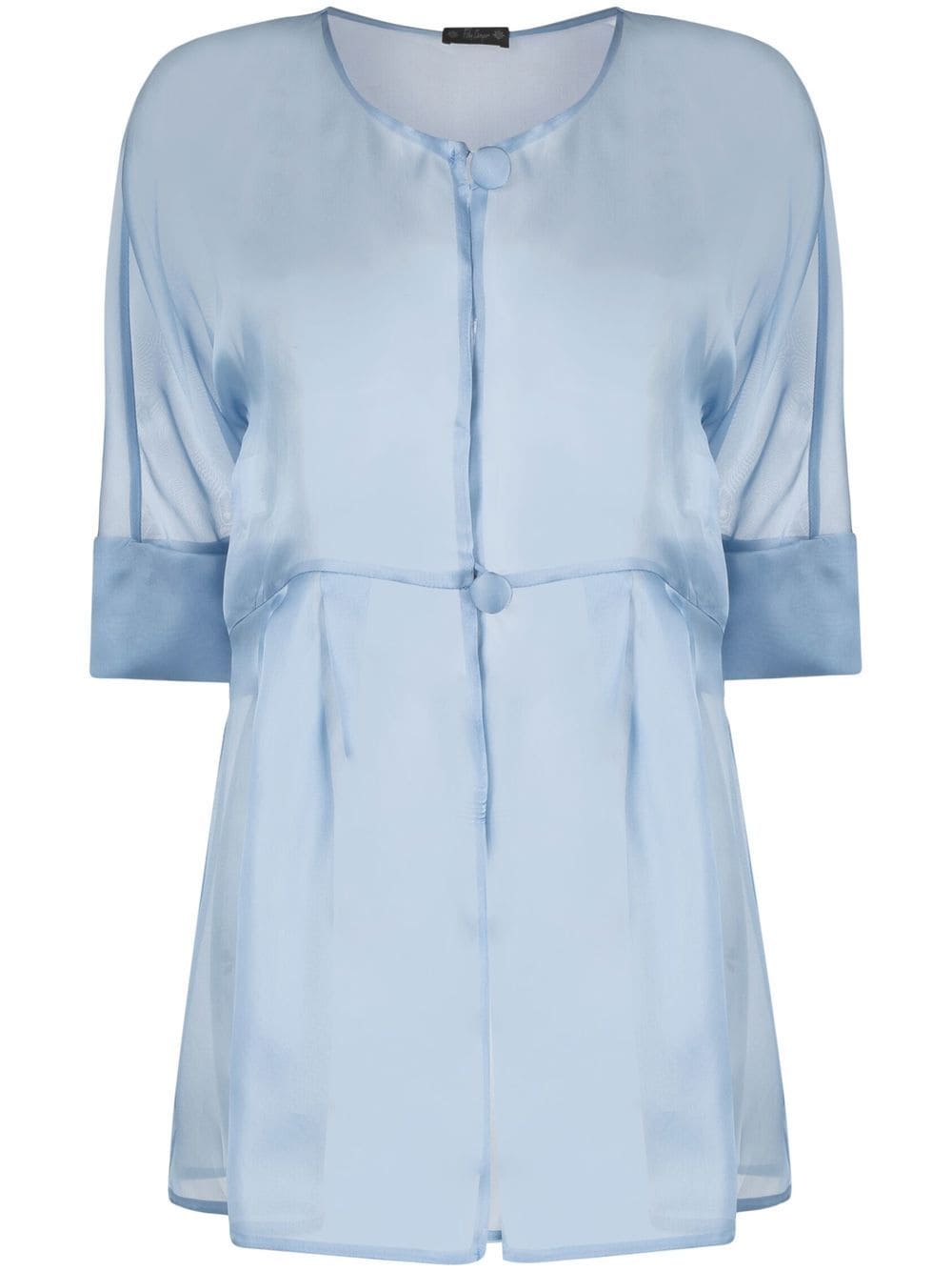 Fely Campo sheer peplum jacket - Blue