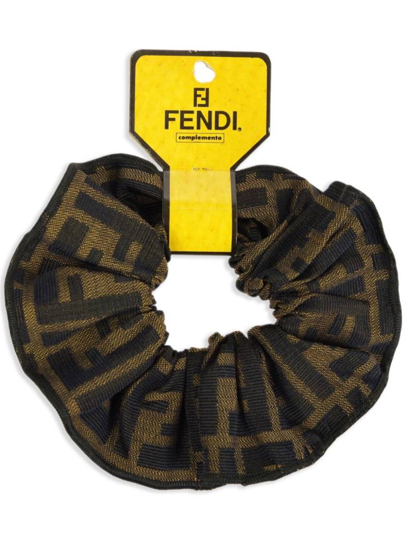 Fendi Pre-Owned 1990-2000s Zucca scrunchie hair band - Black von Fendi Pre-Owned