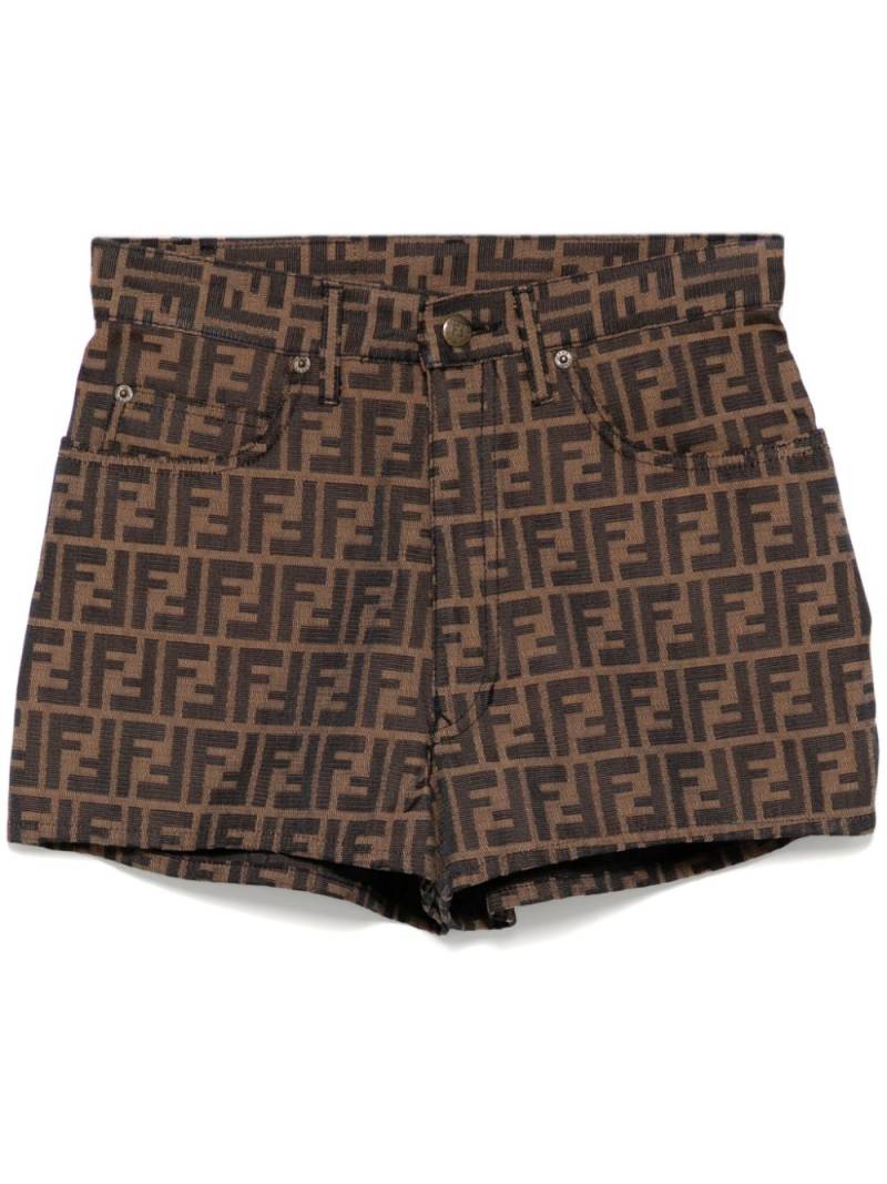 Fendi Pre-Owned 1990-2000s Zucca shorts - Black von Fendi Pre-Owned