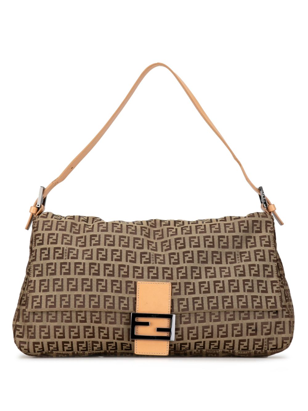 Fendi Pre-Owned 2000-2010 Large Zucchino Canvas Mamma Forever shoulder bag - Brown von Fendi Pre-Owned