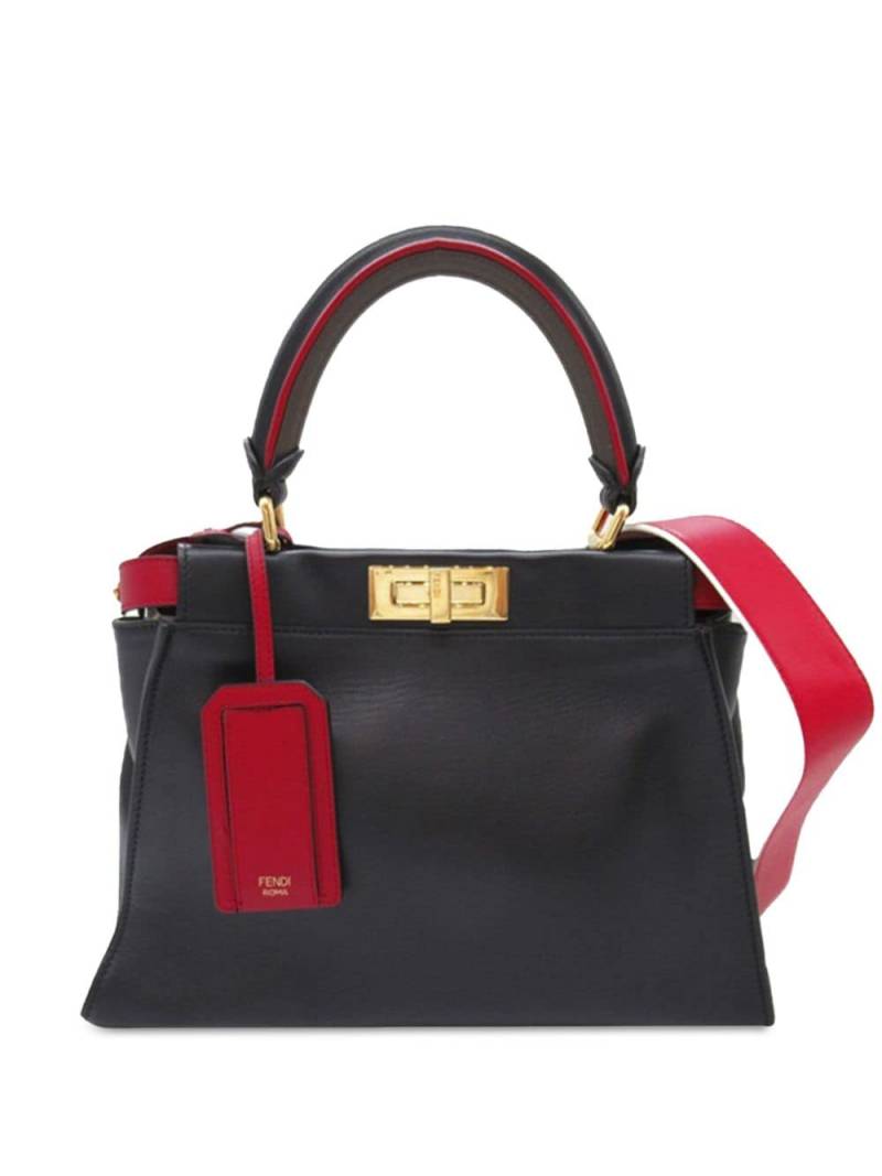 Fendi Pre-Owned 2000-2010 Medium Bicolor Leather Iconic Peekaboo Defender satchel - Black von Fendi Pre-Owned