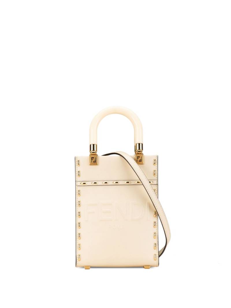 Fendi Pre-Owned 2000-2010 Mini Leather Sunshine Shopper Tote satchel - White von Fendi Pre-Owned