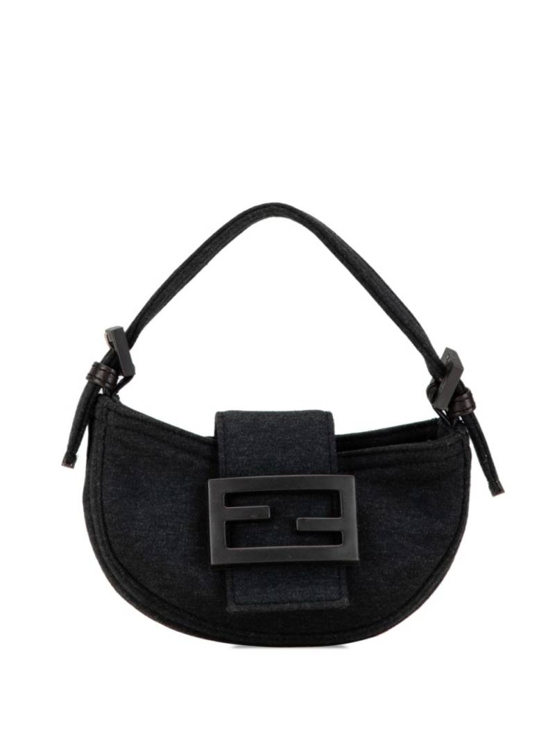 Fendi Pre-Owned 2000-2010 Mini Wool Croissant handbag - Grey von Fendi Pre-Owned