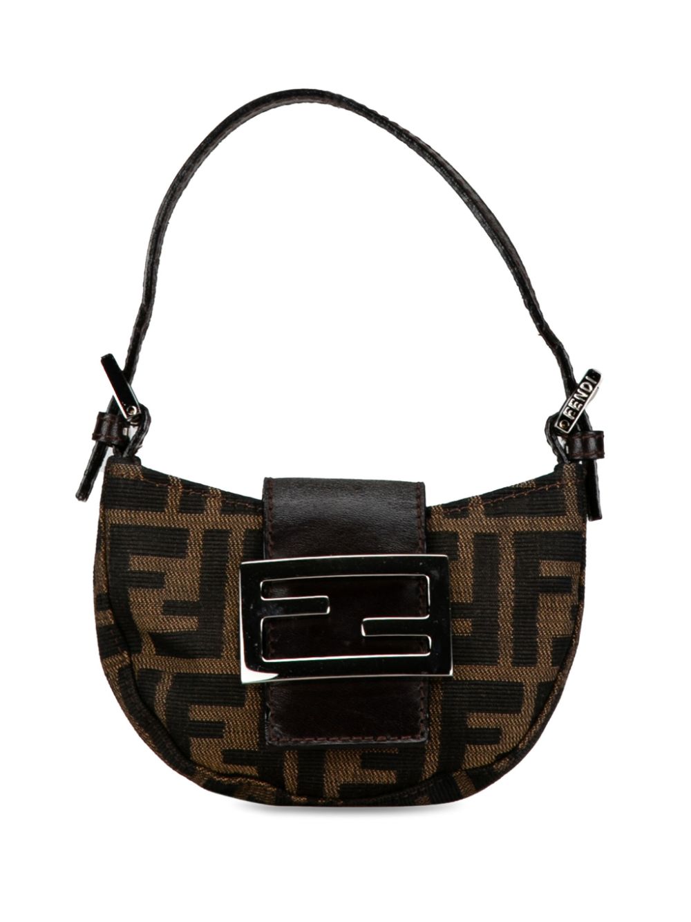 Fendi Pre-Owned 2000-2010 Mini Zucca Canvas Croissant handbag - Brown von Fendi Pre-Owned