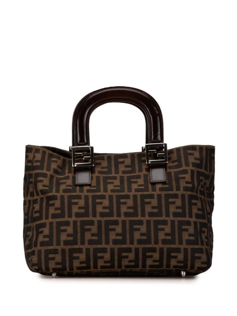 Fendi Pre-Owned 2000-2010 Small Zucca Canvas Twins tote bag - Brown von Fendi Pre-Owned