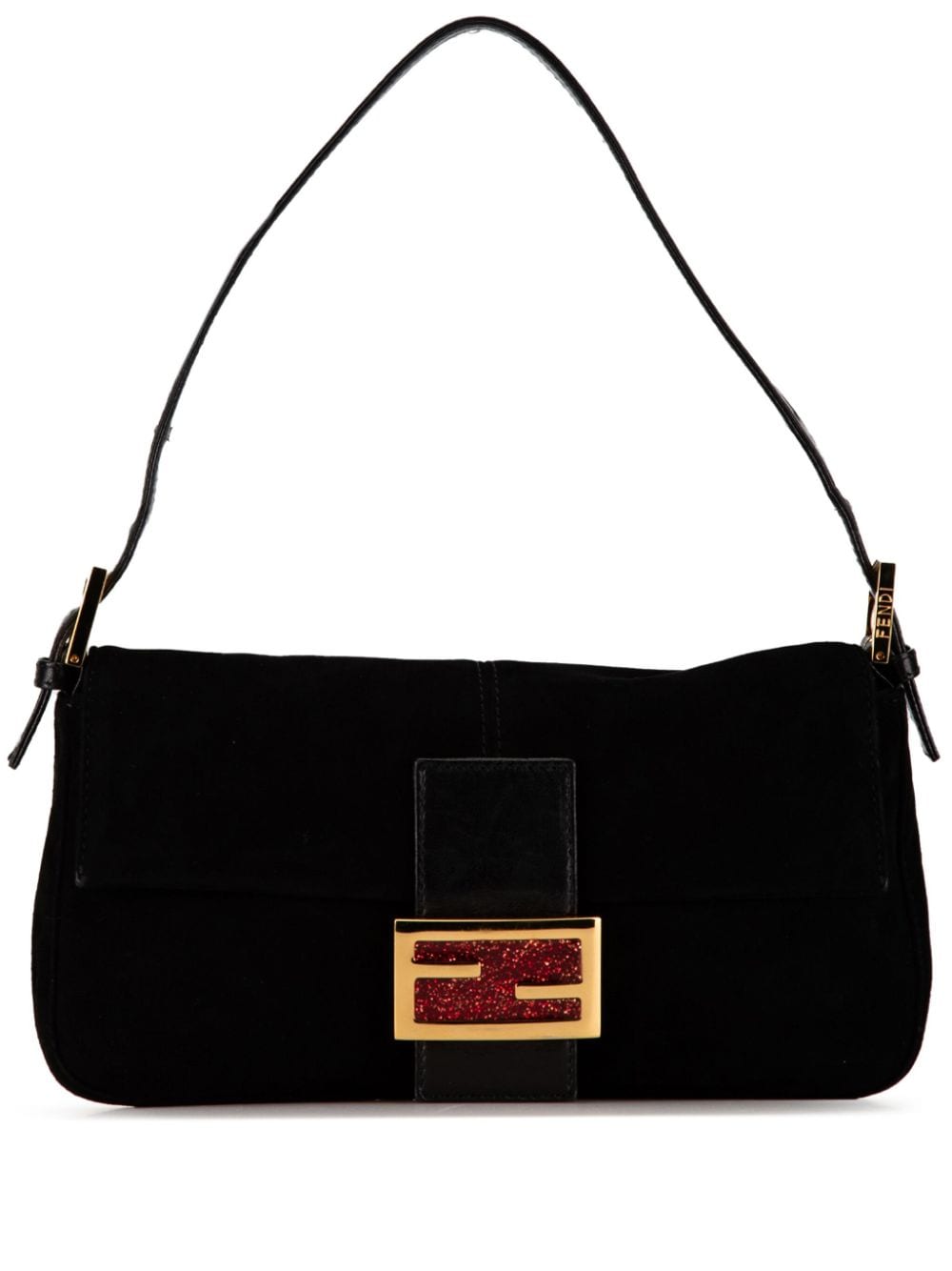 Fendi Pre-Owned 2000-2010 Suede Mamma uette shoulder bag - Black von Fendi Pre-Owned