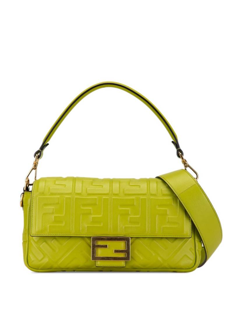 Fendi Pre-Owned 2000-2010 Zucca Embossed Bagbaguette satchel - Green von Fendi Pre-Owned