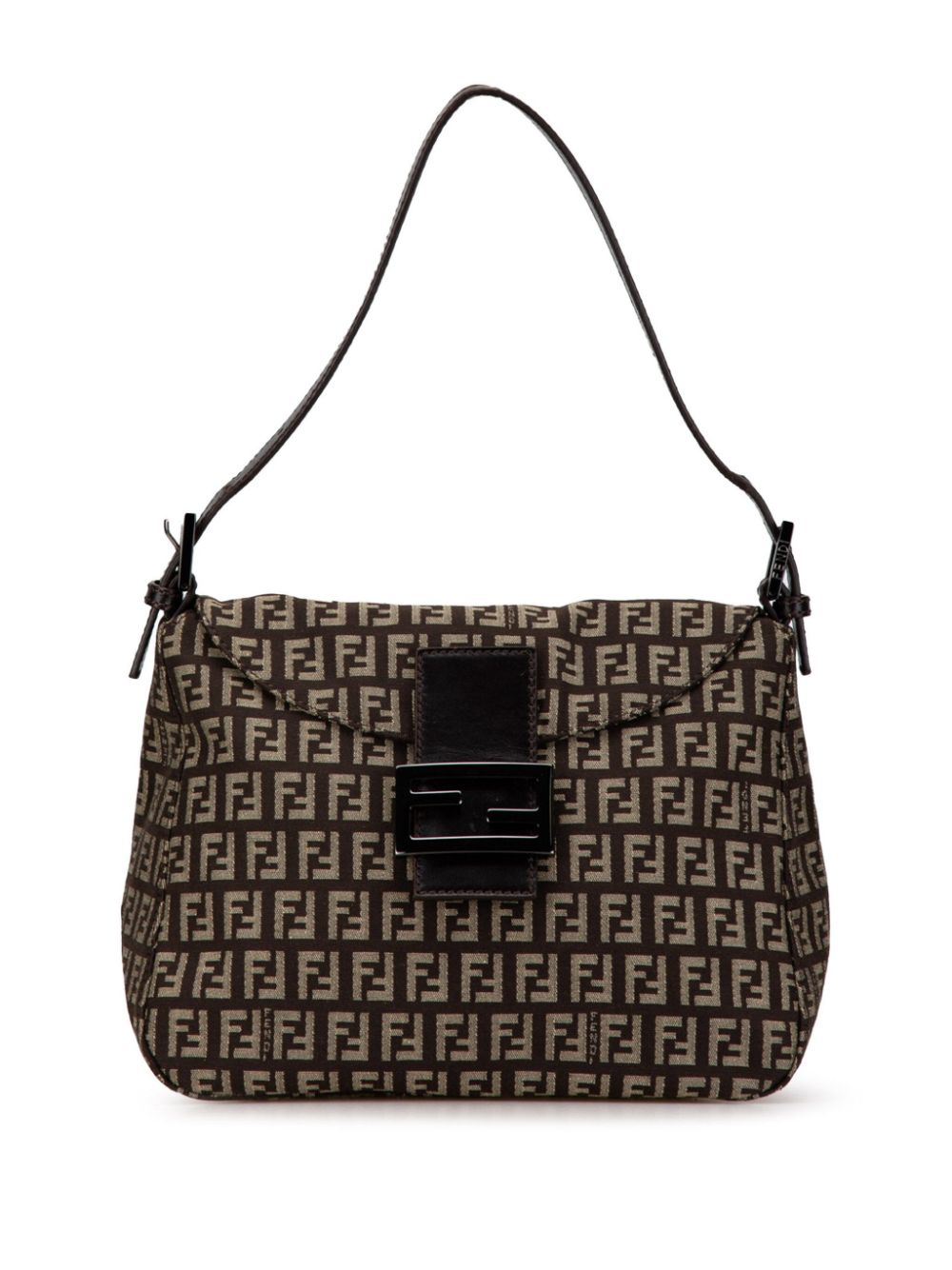 Fendi Pre-Owned 2000-2010 Zucchino Canvas Double Flap Mamma shoulder bag - Brown von Fendi Pre-Owned