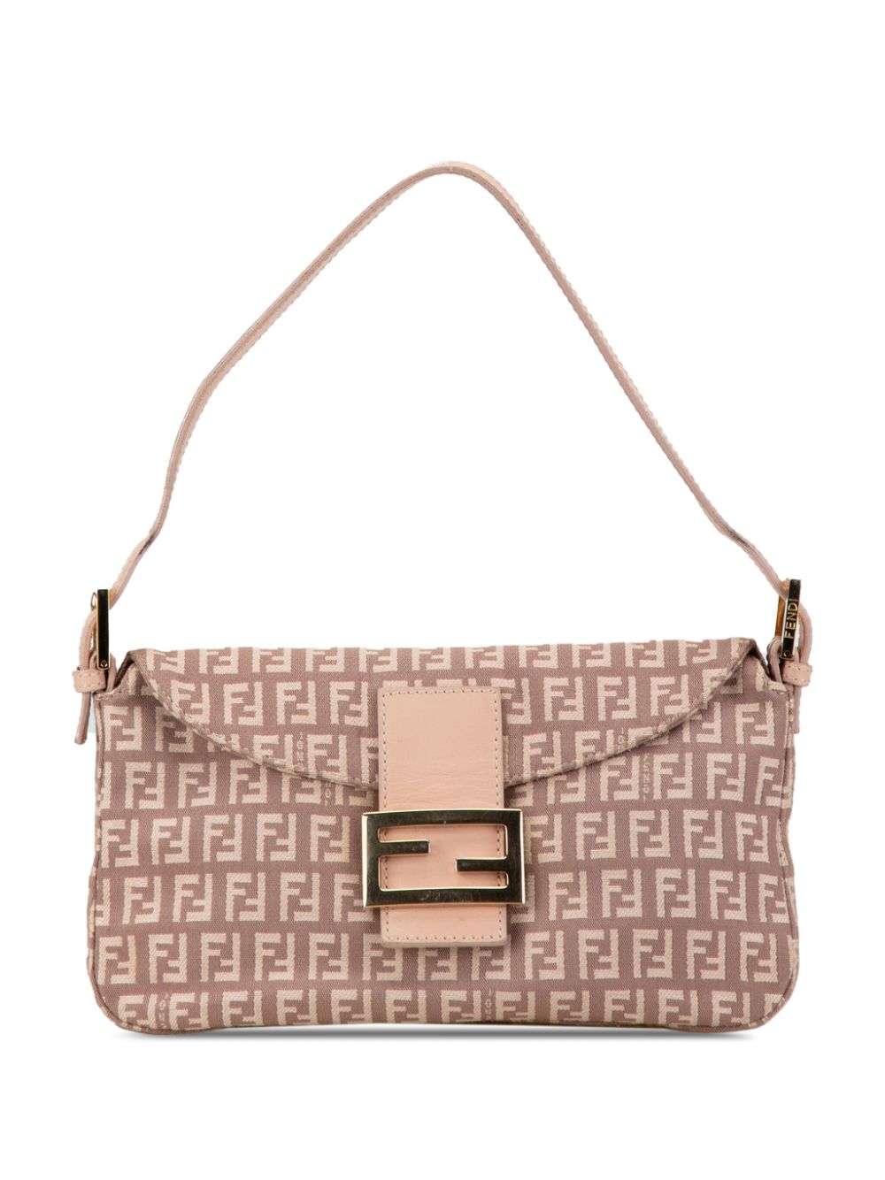 Fendi Pre-Owned 2000-2010 Zucchino Canvas Double Flap shoulder bag - Brown von Fendi Pre-Owned