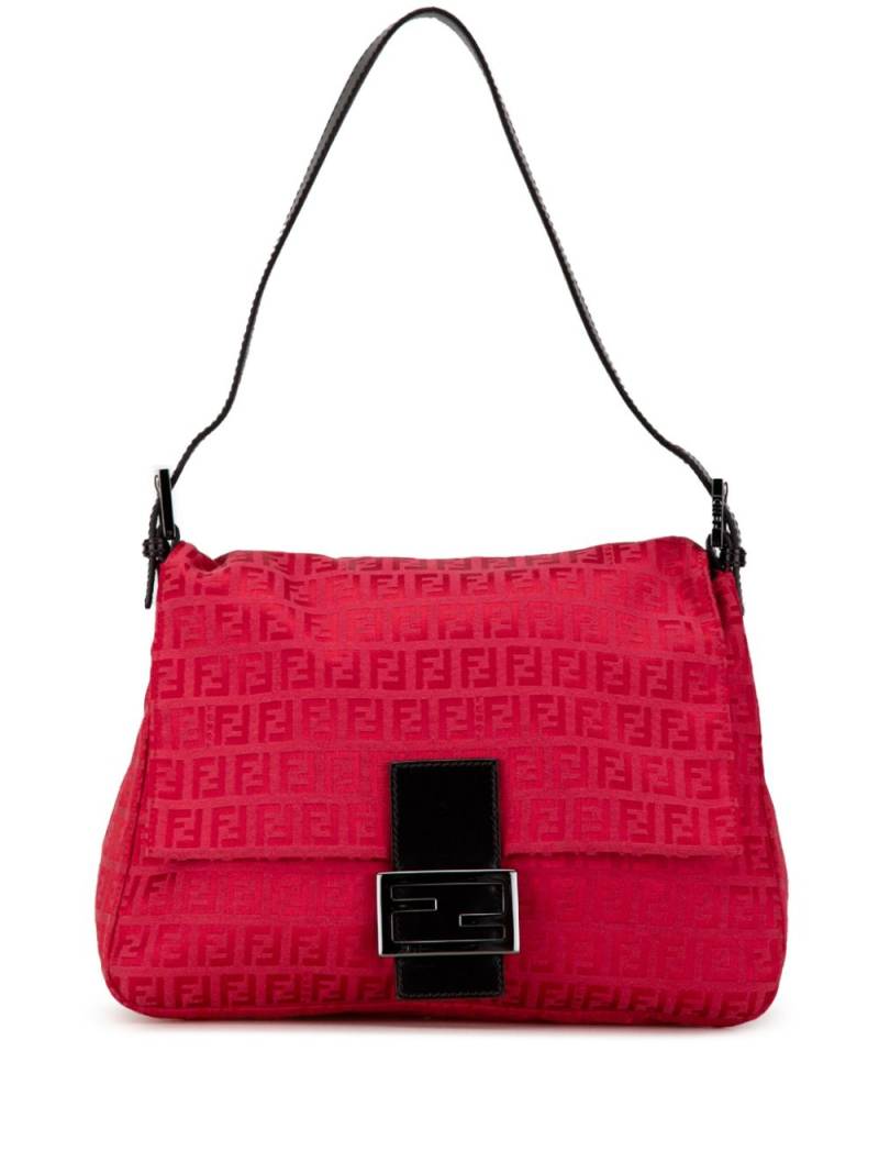 Fendi Pre-Owned 2000-2010 Zucchino Canvas Mamma Forever shoulder bag - Red von Fendi Pre-Owned