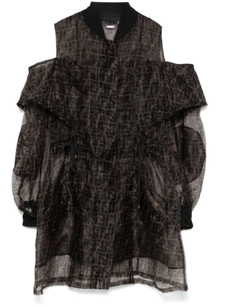 Fendi Pre-Owned 2000s FF-pattern print coat - Black von Fendi Pre-Owned